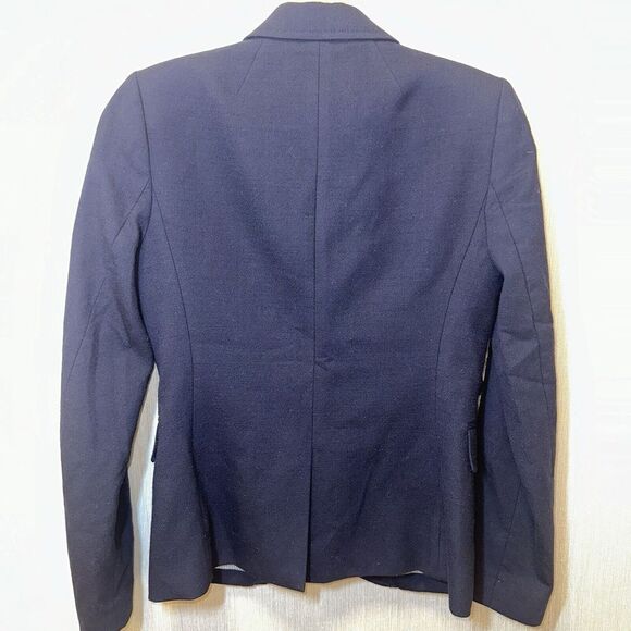 J.Crew Blazer Womens Size 00 Mercantile schoolboy Navy Blue jacket Wool Blend - Picture 10 of 12